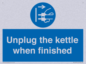 Unplug the kettle when finished